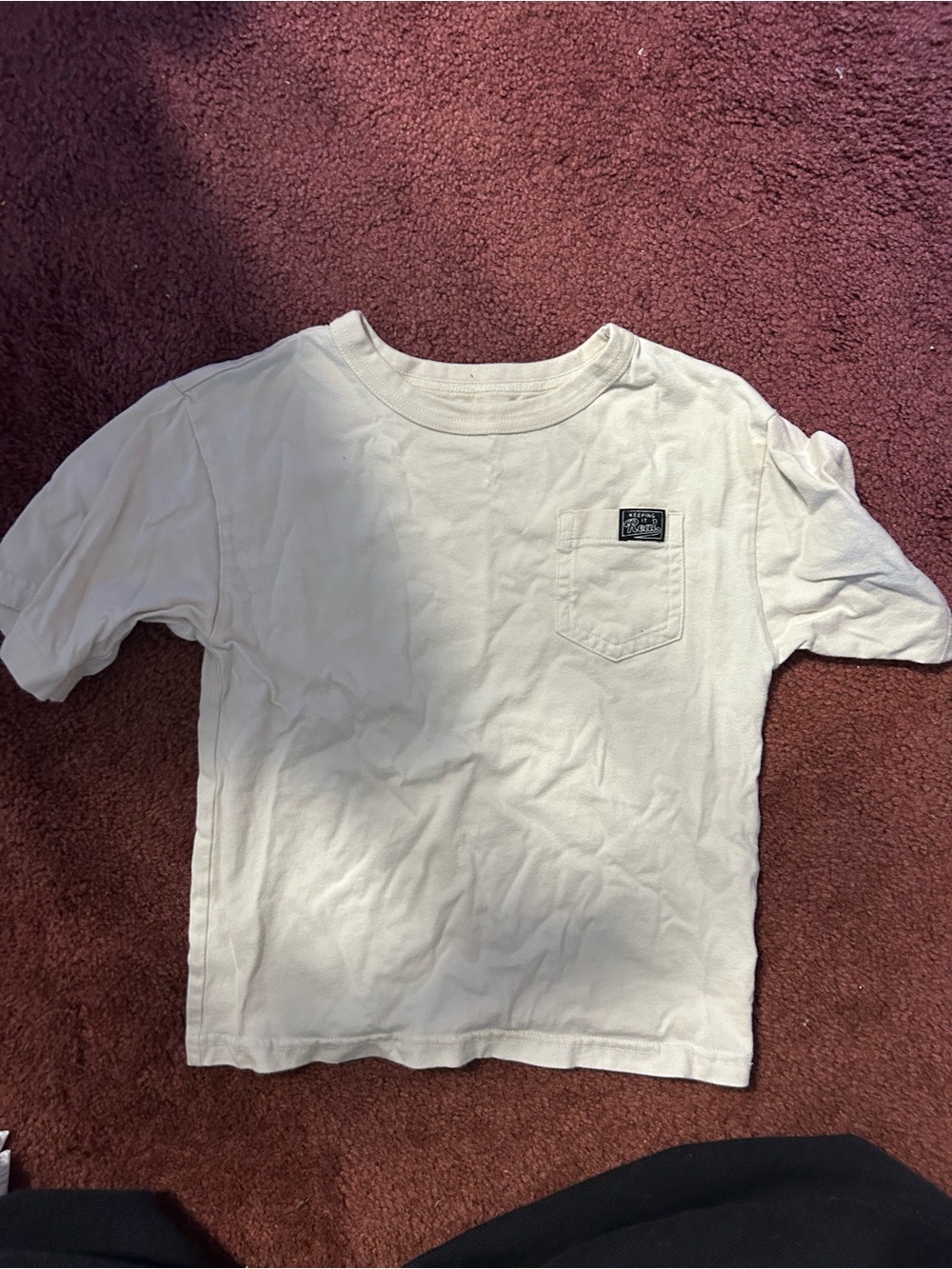 Carter's White Short-Sleeve Pocket Tee